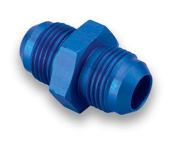 Earls 981516ERL Fitting, Adapter, Straight, 16 AN Male to 16 AN Male, Aluminum, Blue Anodized, Each