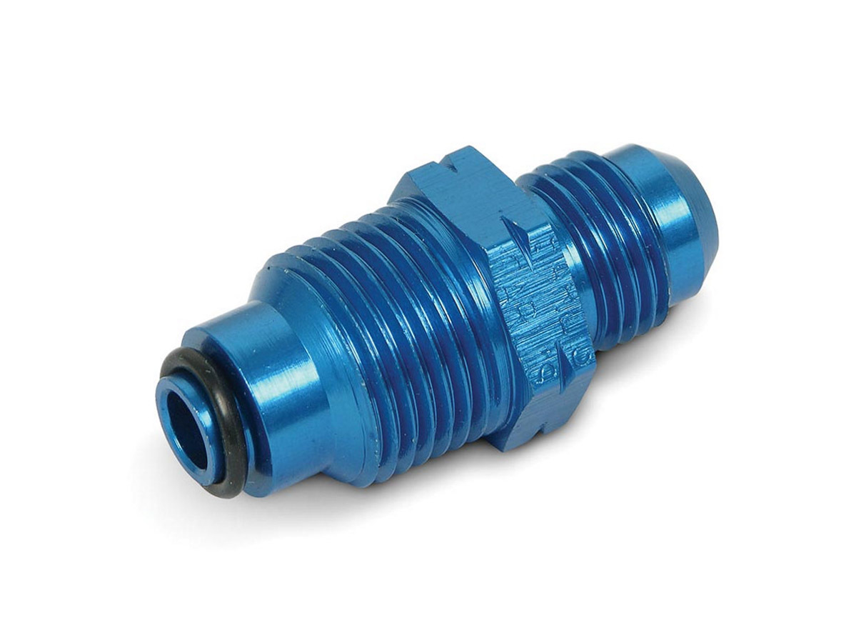 Earls 991956ERL Fitting, Adapter, Straight, 6 AN Male to 18 mm x 1.50 Male O-Ring, Aluminum, Blue Anodized, Each