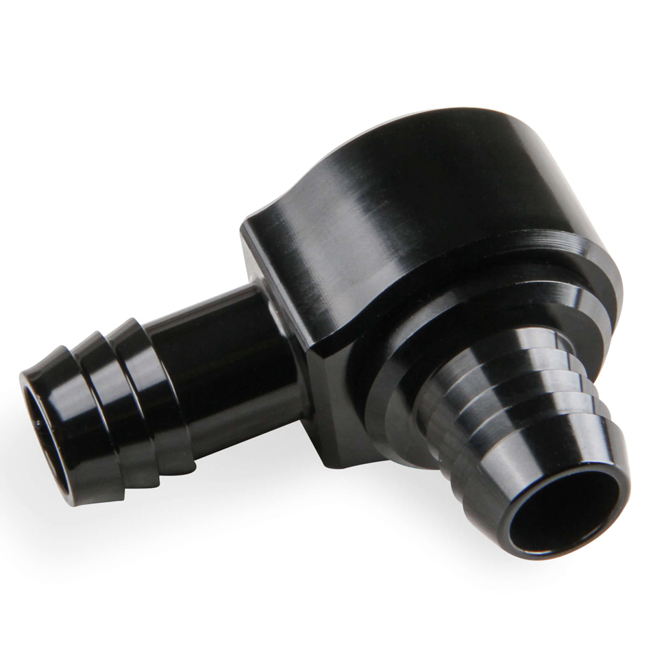 Earls AT252008ERL - Check Valve, Flapper, 1/2 in Hose Barb Inlet, Aluminum, Black Anodized, Each