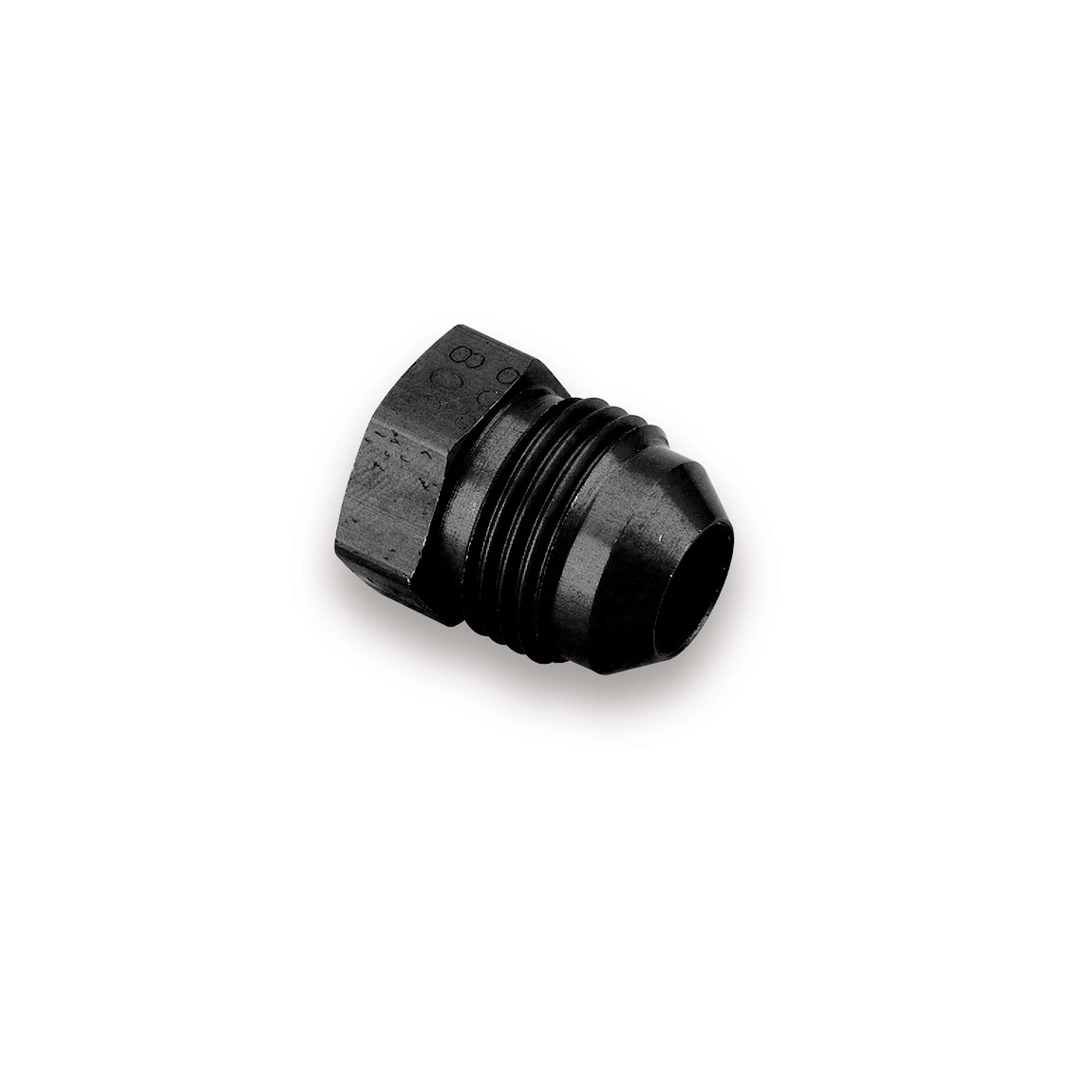 Earls AT580606ERL Fitting, Plug, 6 AN, Hex Head, Aluminum, Black Anodized, Pair