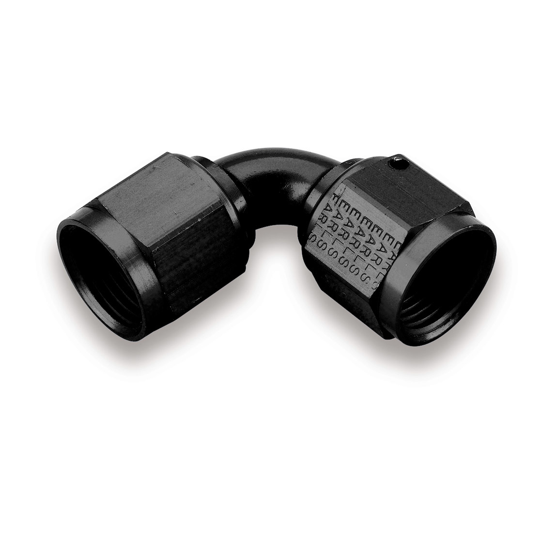 Earls AT935104ERL - Fitting, Adapter, 90 Degree, 4 AN Female Swivel to 4 AN Female Swivel, Aluminum, Black Anodized, Each