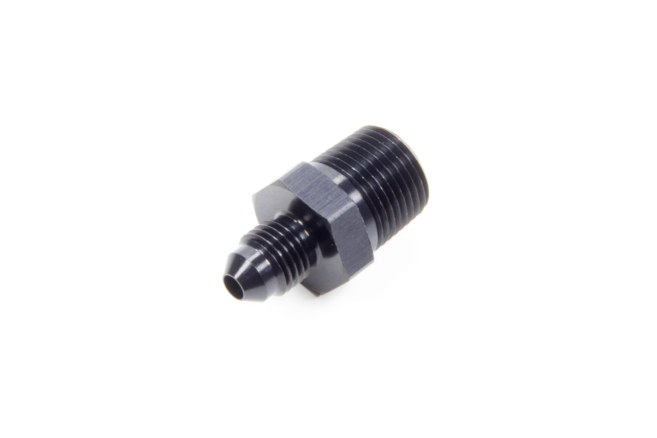 Earls AT981646ERL Fitting, Adapter, Straight, 4 AN Male to 3/8 in NPT Male, Aluminum, Black Anodized, Each