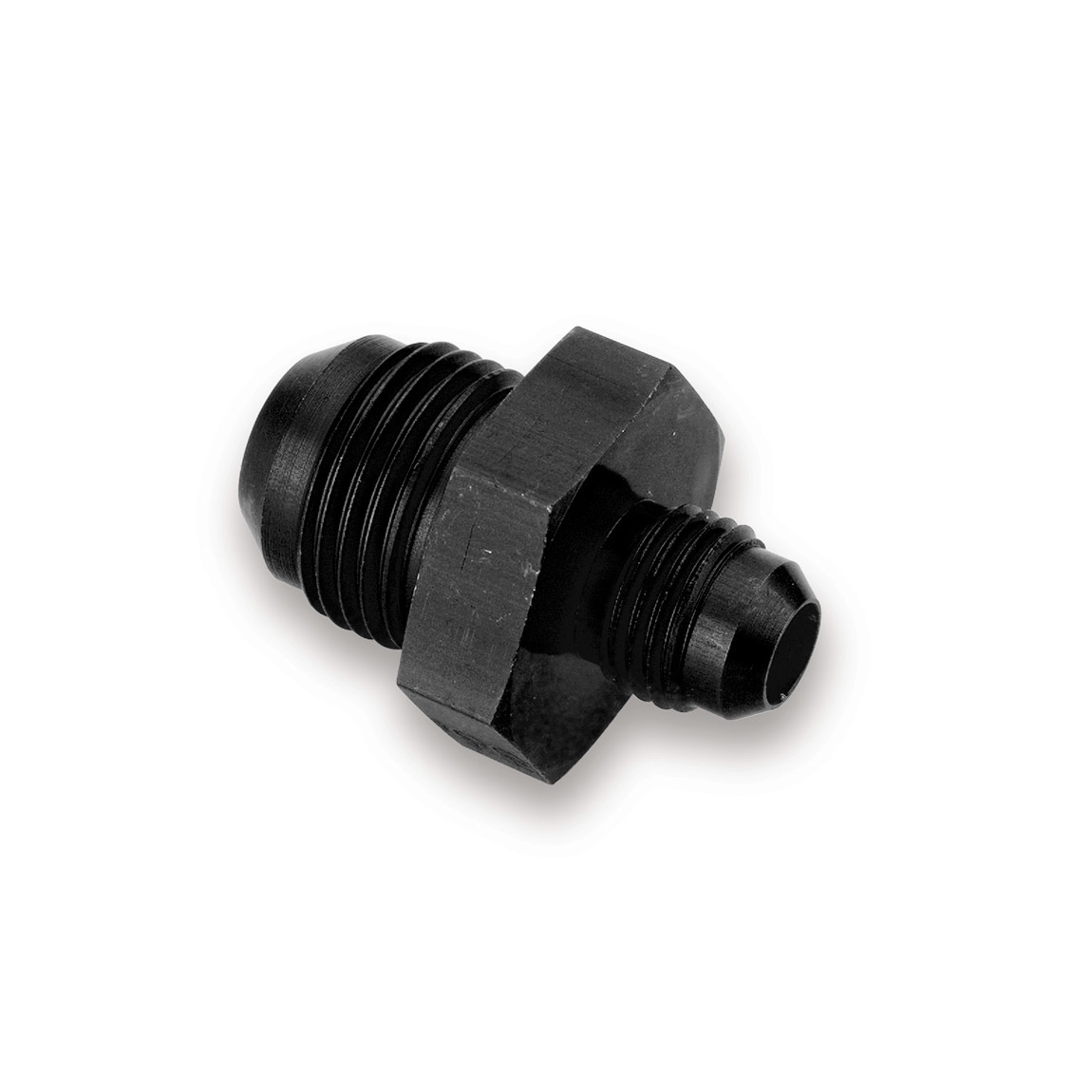 Earls AT991912ERL Fitting, Adapter, Straight, 8 AN Male to 6 AN Male, Aluminum, Black Anodized, Each