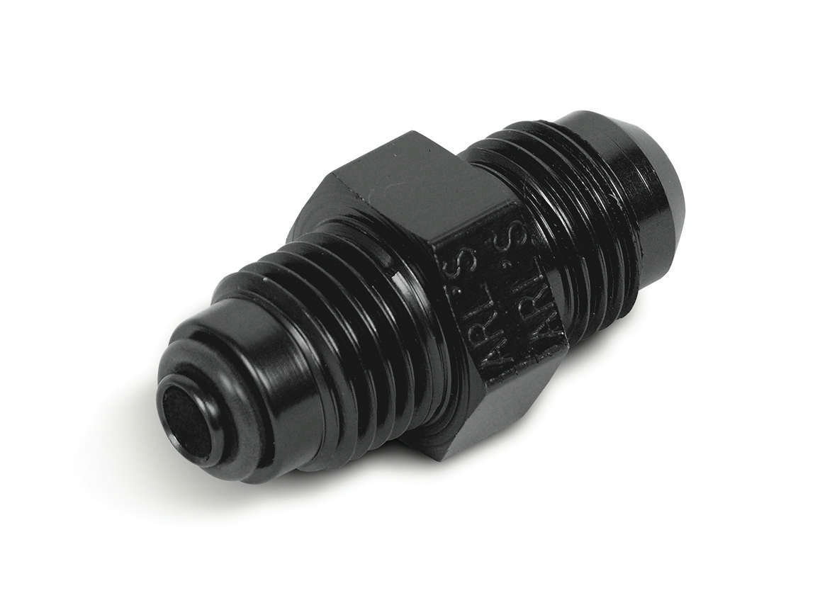 Earls AT991955ERL Fitting, Adapter, Straight, 6 AN Male to 16 mm x 1.50 Male O-Ring, Aluminum, Black Anodized, Each