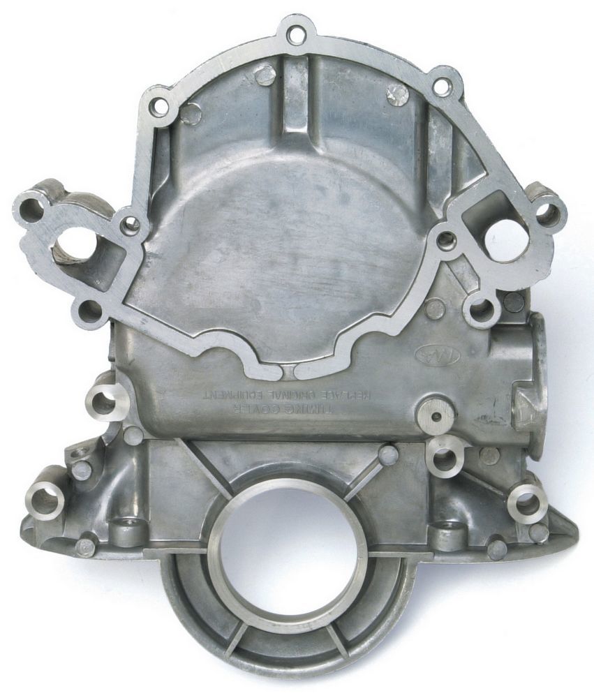 Edelbrock 4250 Timing Cover, 1-Piece, Gaskets / Seal Included, Aluminum, Natural, Small Block Ford, Each
