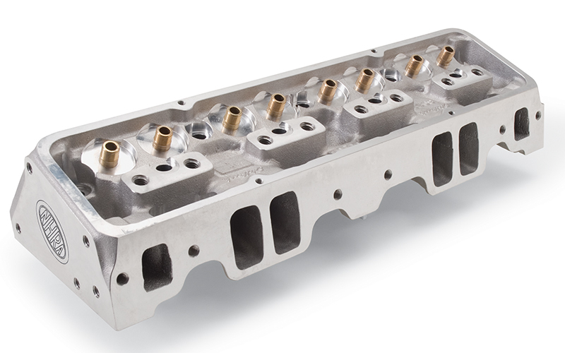 Edelbrock 60887 Cylinder Head, NHRA Approved Performer RPM, Bare, 2.020 / 1.600 in Valve, 185 cc Intake, 64 cc Chamber, Straight Plug, Aluminum, Small Block Chevy, Each