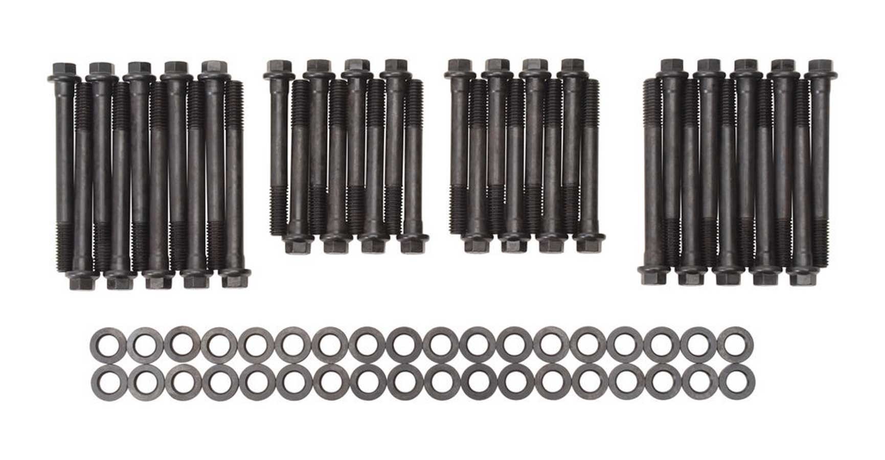 Edelbrock 8581 Cylinder Head Bolt Kit, Hex Head, Chromoly, Black Oxide, GM W-Series, Kit