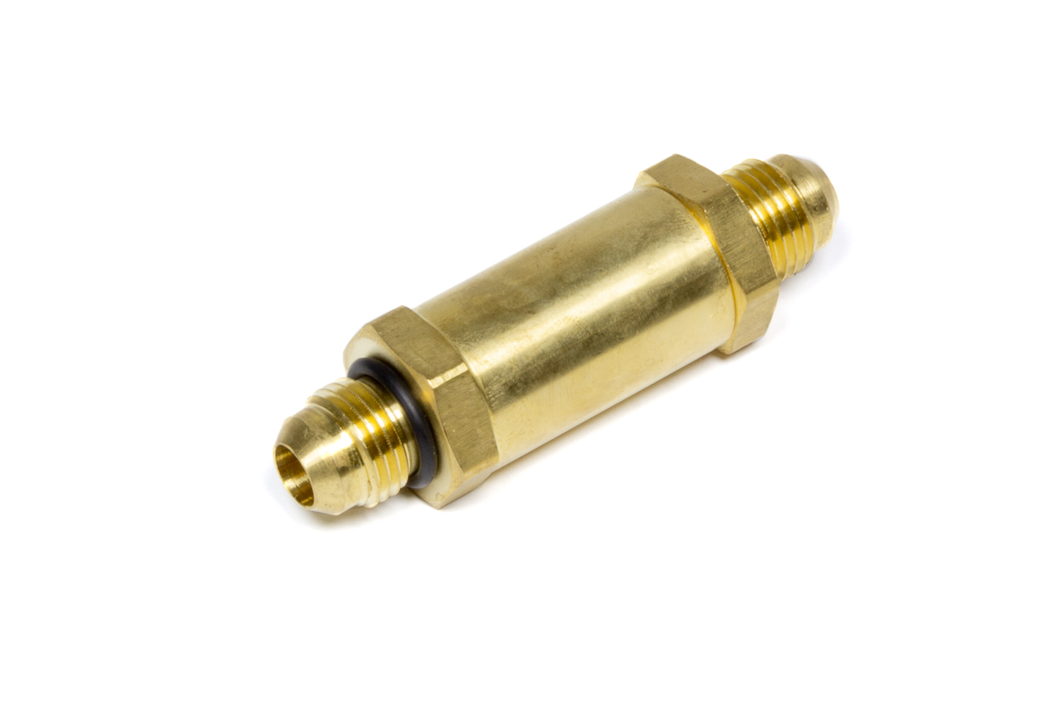 Enderle 6001 Check Valve, 6 AN Male Inlet, 6 AN Male Outlet, Brass, Natural, Each