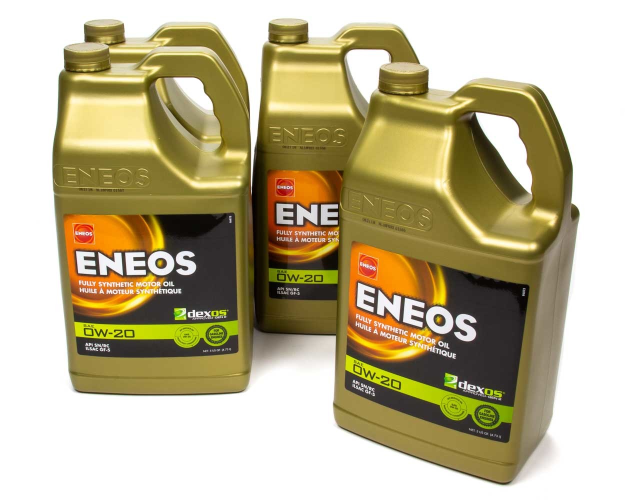 Motor Oil - 0W20 - Synthetic - 5 qt Jug - Set of 4