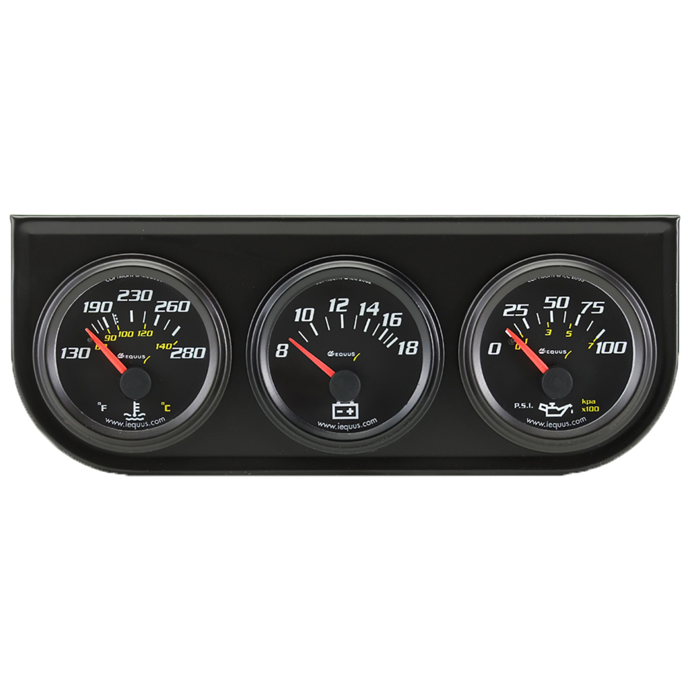 EQUUS — EQUUS 2.0 Dia Triple Gauge Set w/Black Panel