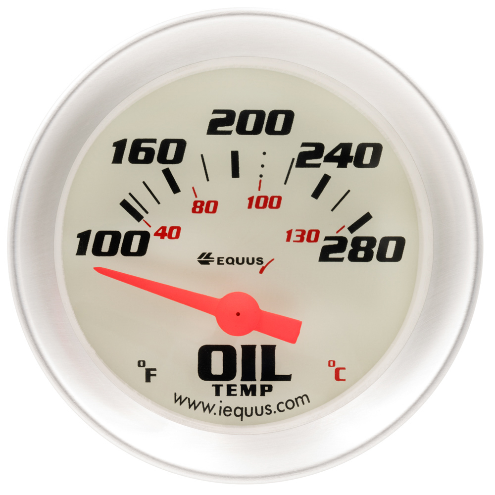 EQUUS — EQUUS 2.0 Dia Oil Temp Gauge Silver 100-280