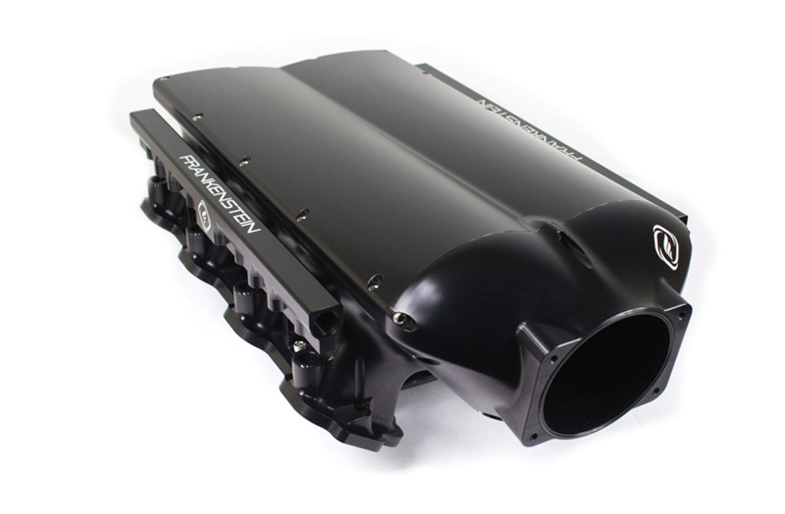Frankenstein Engine 213001-BLK Intake Manifold, LowPro, Fuel Rails Included, Aluminum, Black Anodized, LS3, GM LS-Series, Kit