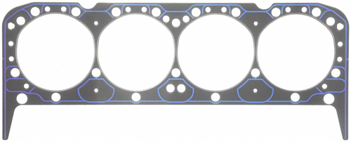 Fel Pro 1010 Cylinder Head Gasket, 4.166 in Bore, 0.039 in Compression Thickness, Steel Core Laminate, Small Block Chevy, Each