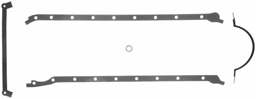 Fel Pro 1804 Oil Pan Gasket, 0.094 in Thick, Multi-Piece, Rubber Coated Fiber, Big Block Chevy, Kit