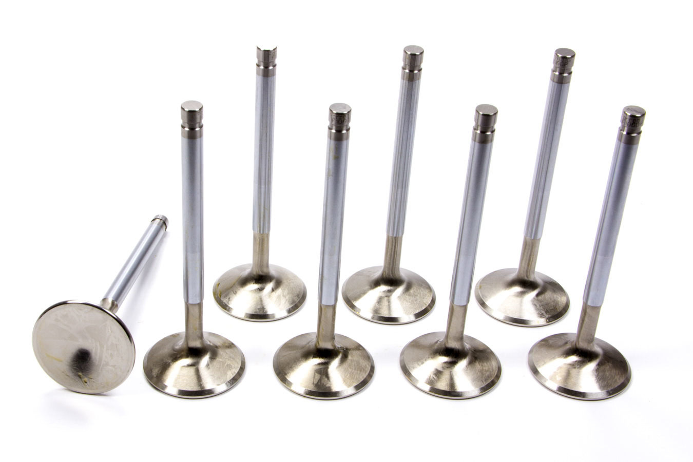 Ferrea F1060P-8 Exhaust Valve, Competition Plus, 1.880 in Head, 3/8 in Valve Stem, 5.400 in Long, Stainless, Various Applications, Set of 8