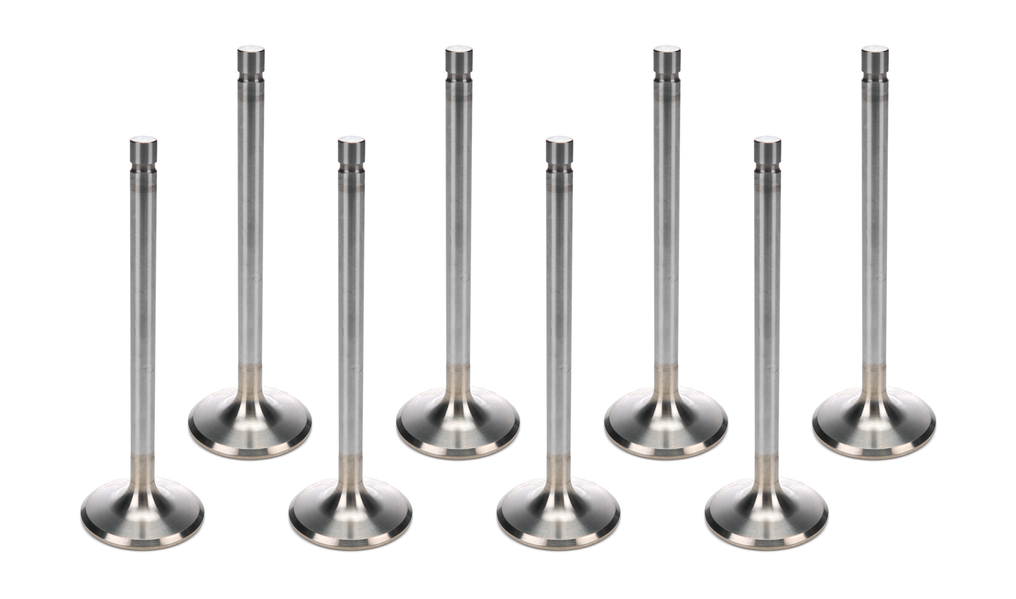 Exhaust Valve - Competition Plus - 1.625 in Head - 5/16 in Valve Stem - 5.010 in Long - Stainless - Small Block Chevy - Set of 8