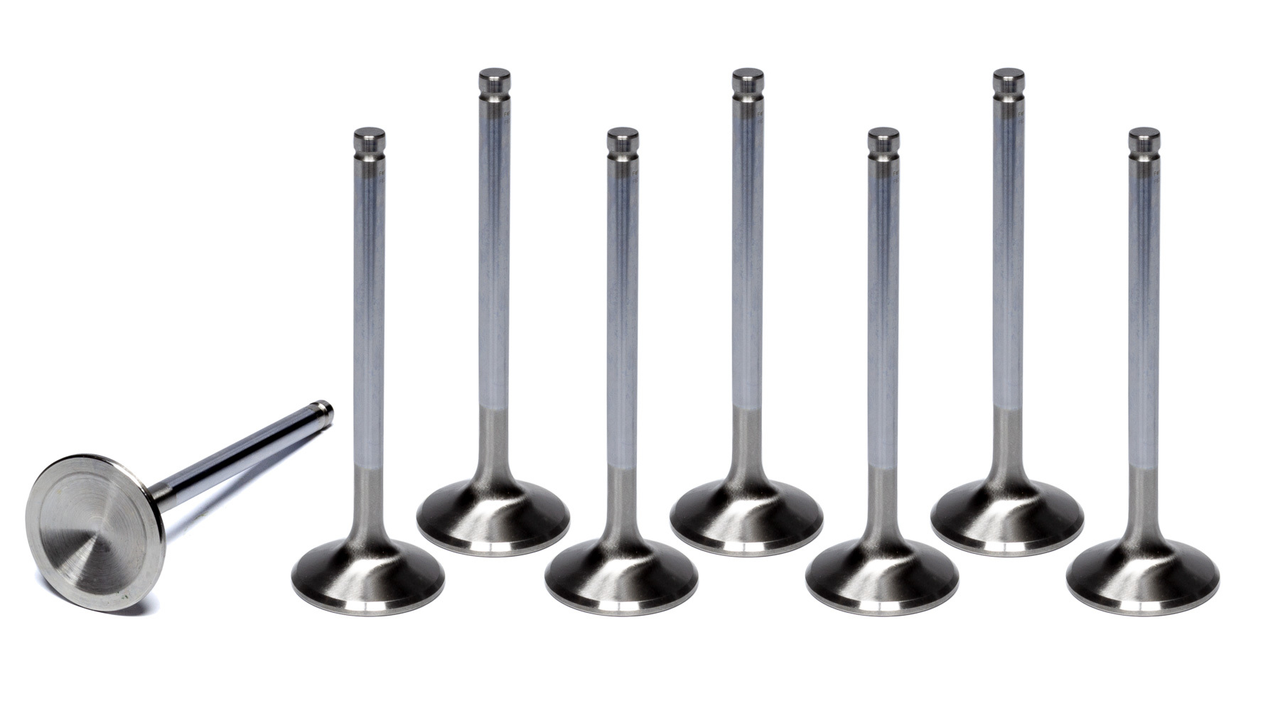 Ferrea F6235-8 Exhaust Valve, 6000 Series, 1.600 in Head, 0.313 in Valve Stem, 4.915 in Long, Stainless, Small Block Chevy, Set of 8