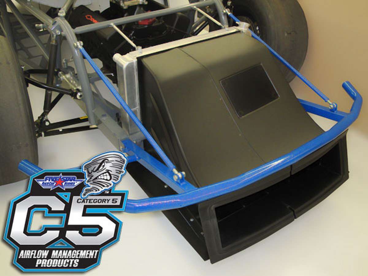 Radiator Duct - S2 Sportsman / Straight Up Fiberglass - 6 Piece Design - Plastic - Black - Universal - Kit