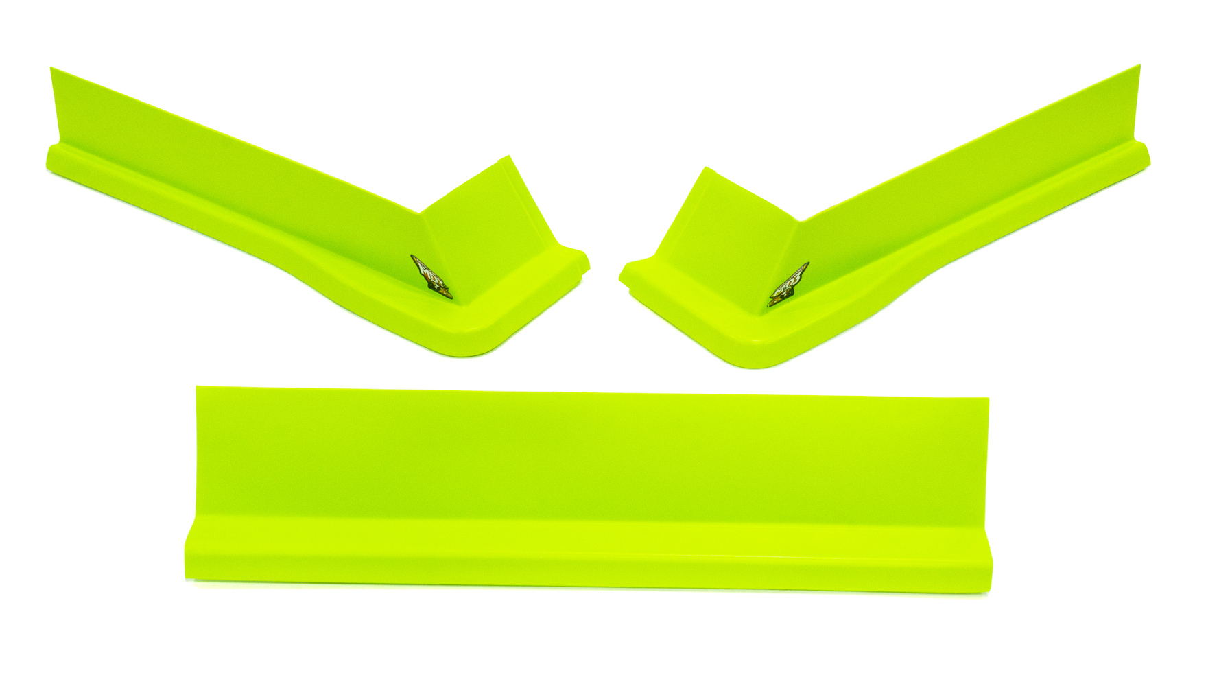 Air Valance - MD3 - 3 Piece - Molded Plastic - Fluorescent Green - Modified - Kit