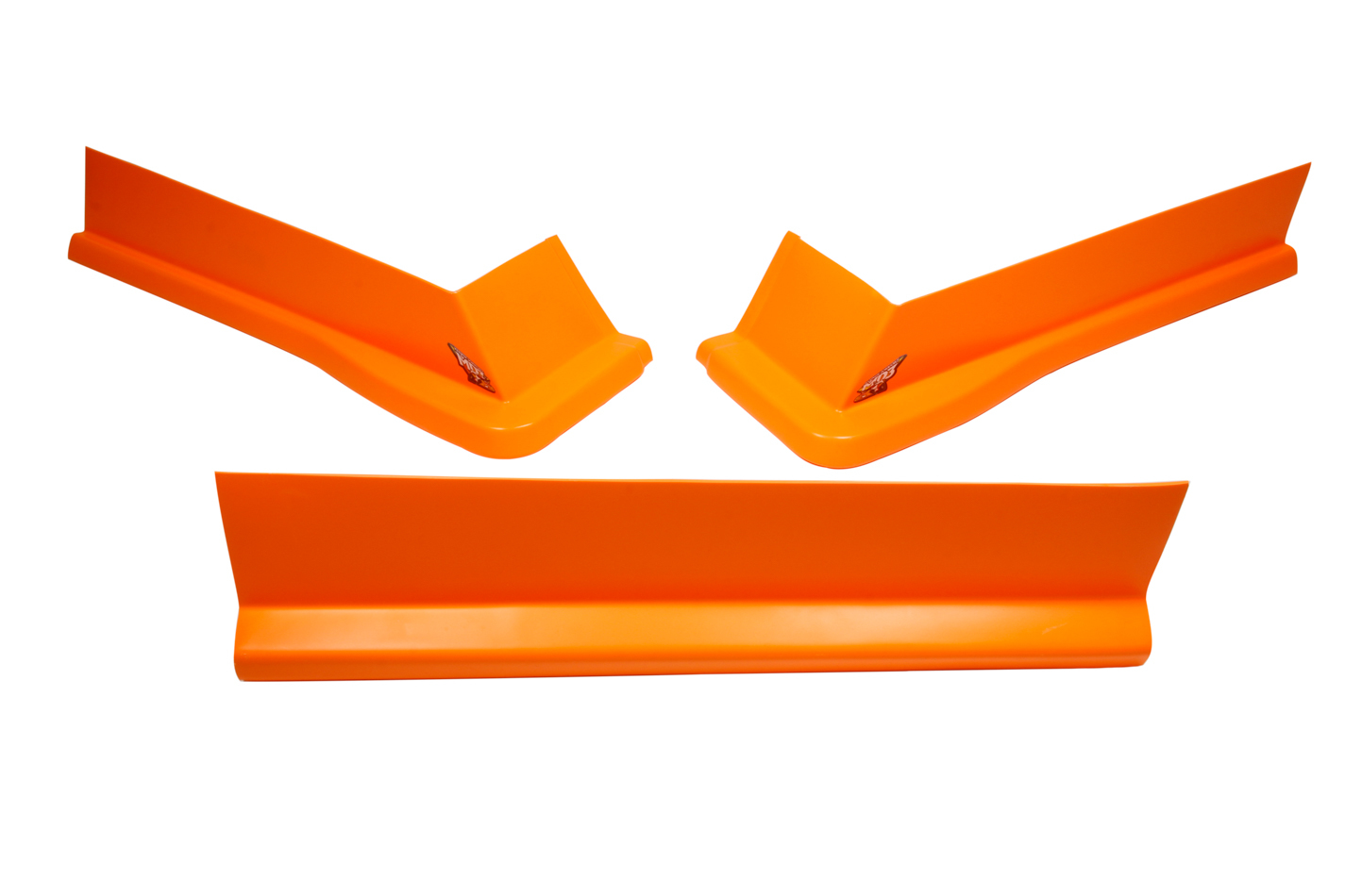 Air Valance - MD3 - 3 Piece - Molded Plastic - Fluorescent Orange - Modified - Kit