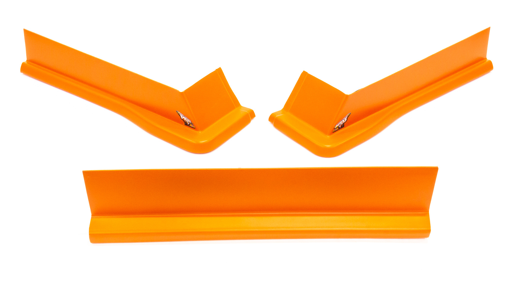 Air Valance - MD3 - 3 Piece - Molded Plastic - Orange - Modified - Kit
