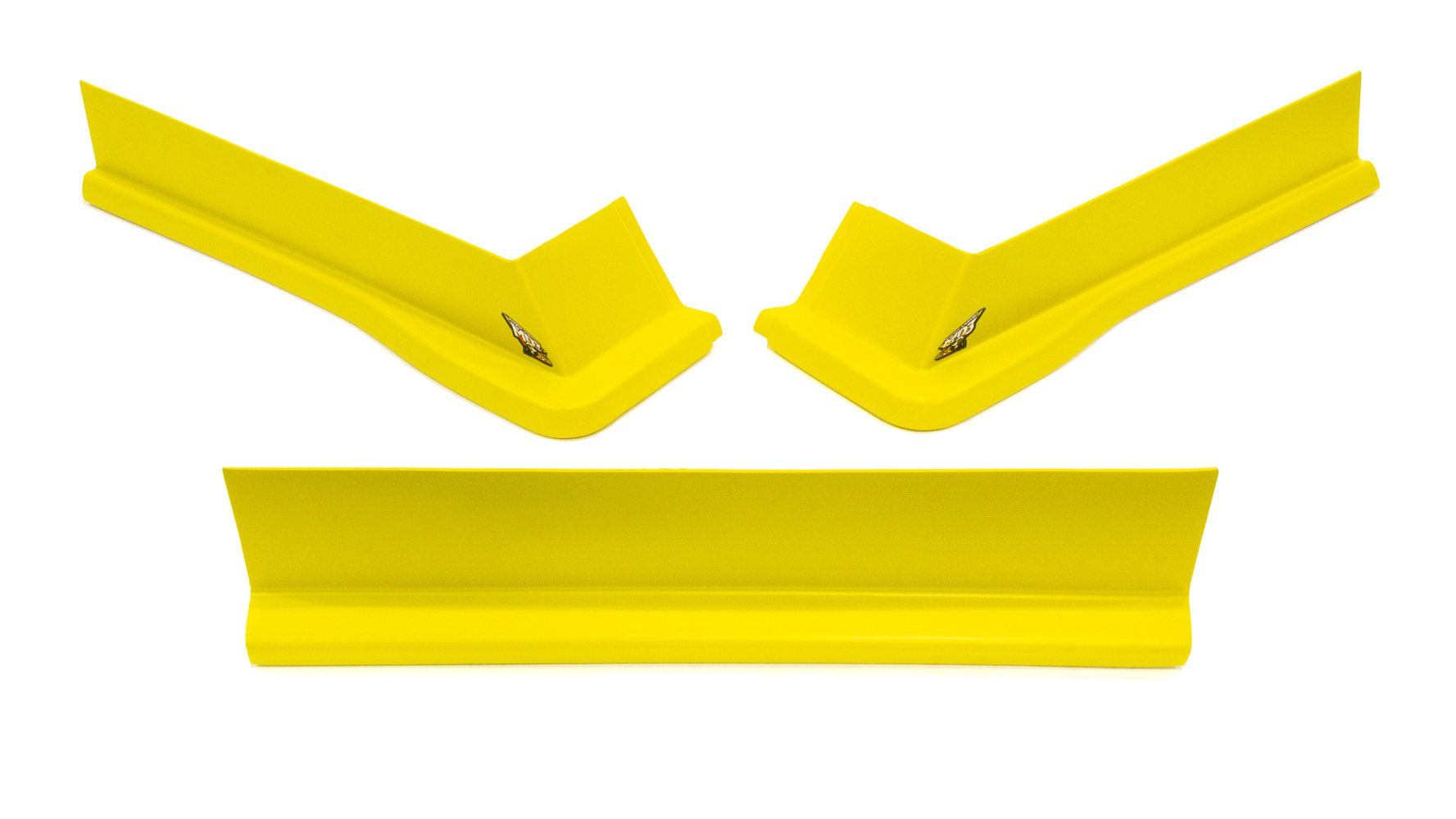 Air Valance - MD3 - 3 Piece - Molded Plastic - Yellow - Modified - Kit