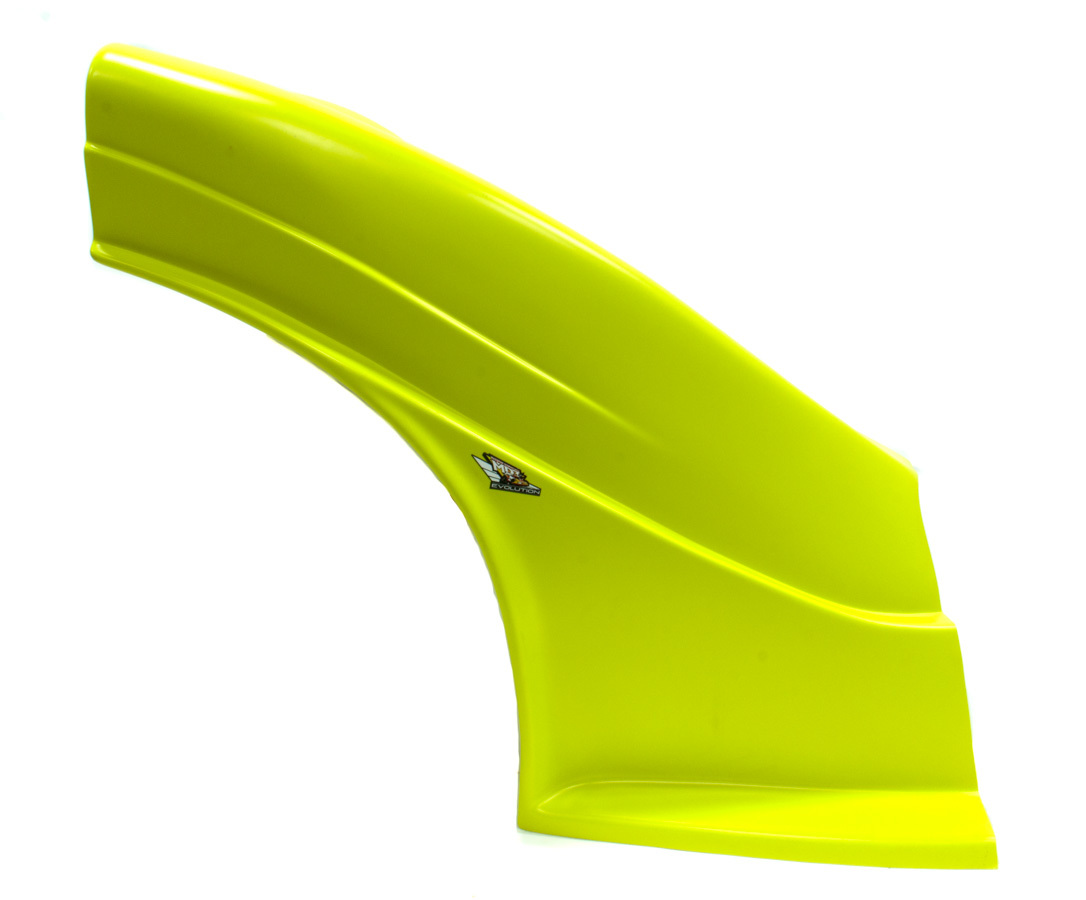 Fender - Passenger Side - MD3 Evolution - Raised - Molded Plastic - Yellow - Dirt Late Model - Each