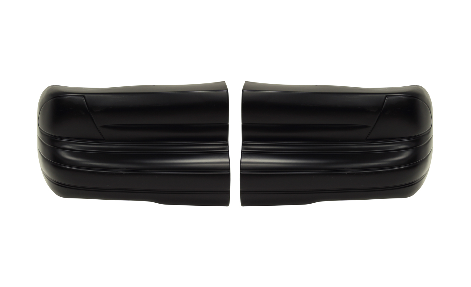 Bumper Cover - 2 Piece Complete - Rear - Molded Plastic - Black - Chevy Monte Carlo 1999 - Kit