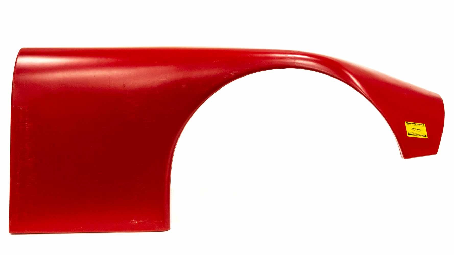 Fender - Passenger Side - ABC - 10 in Wide Tires - Plastic - Red - Each
