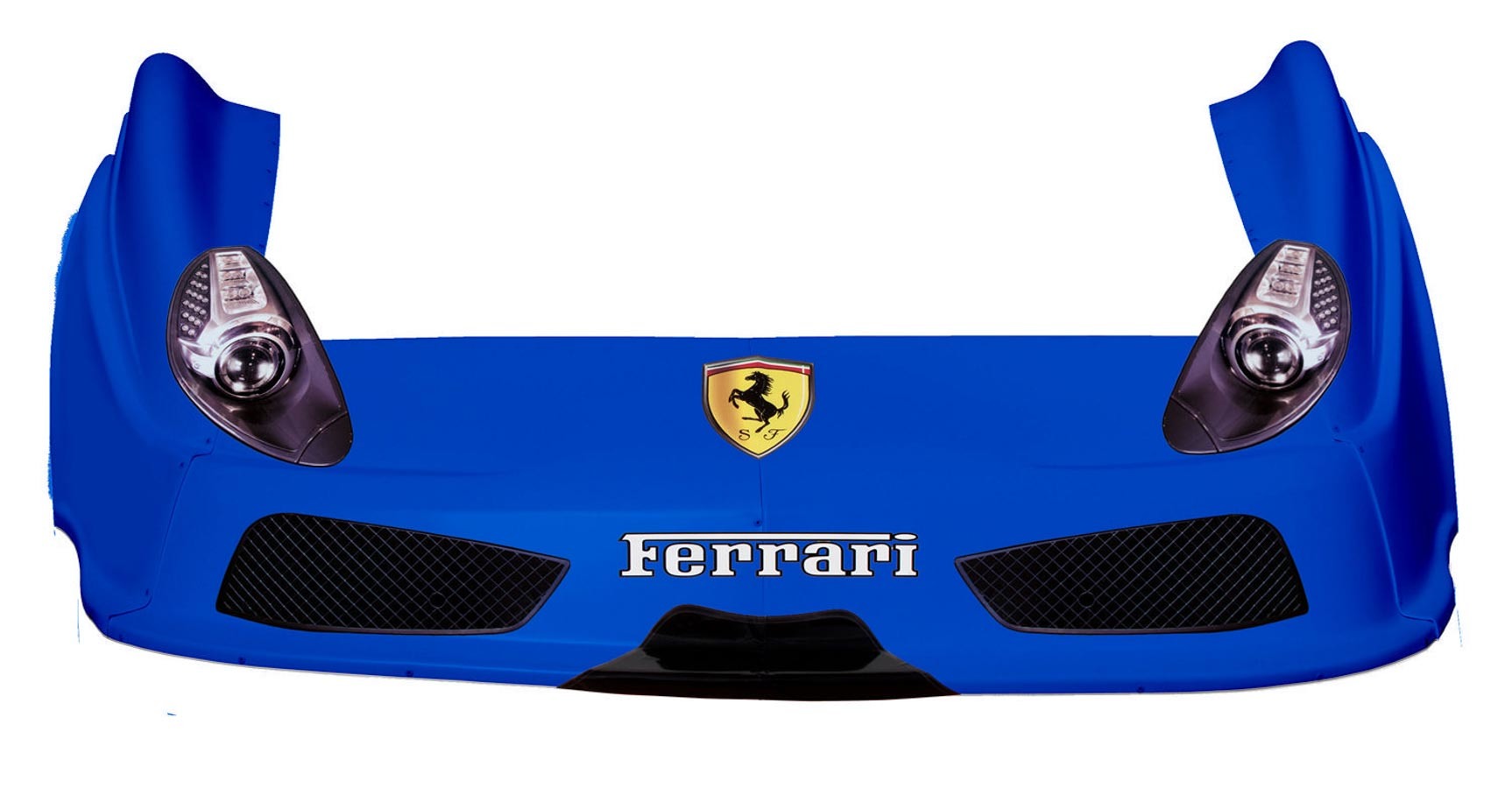Nose - MD3 - Combo - New Style - Fenders / Nose / Graphics - Molded Plastic - Chevron Blue - Ferrari - Dirt Late Model - Kit