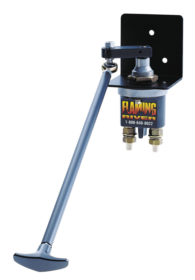 Flaming River FR1003-2 Battery Disconnect, Big Switch, Rotary Switch, Panel Mount, 250 amp, Aluminum Extension / Bracket, 12-24V, Kit