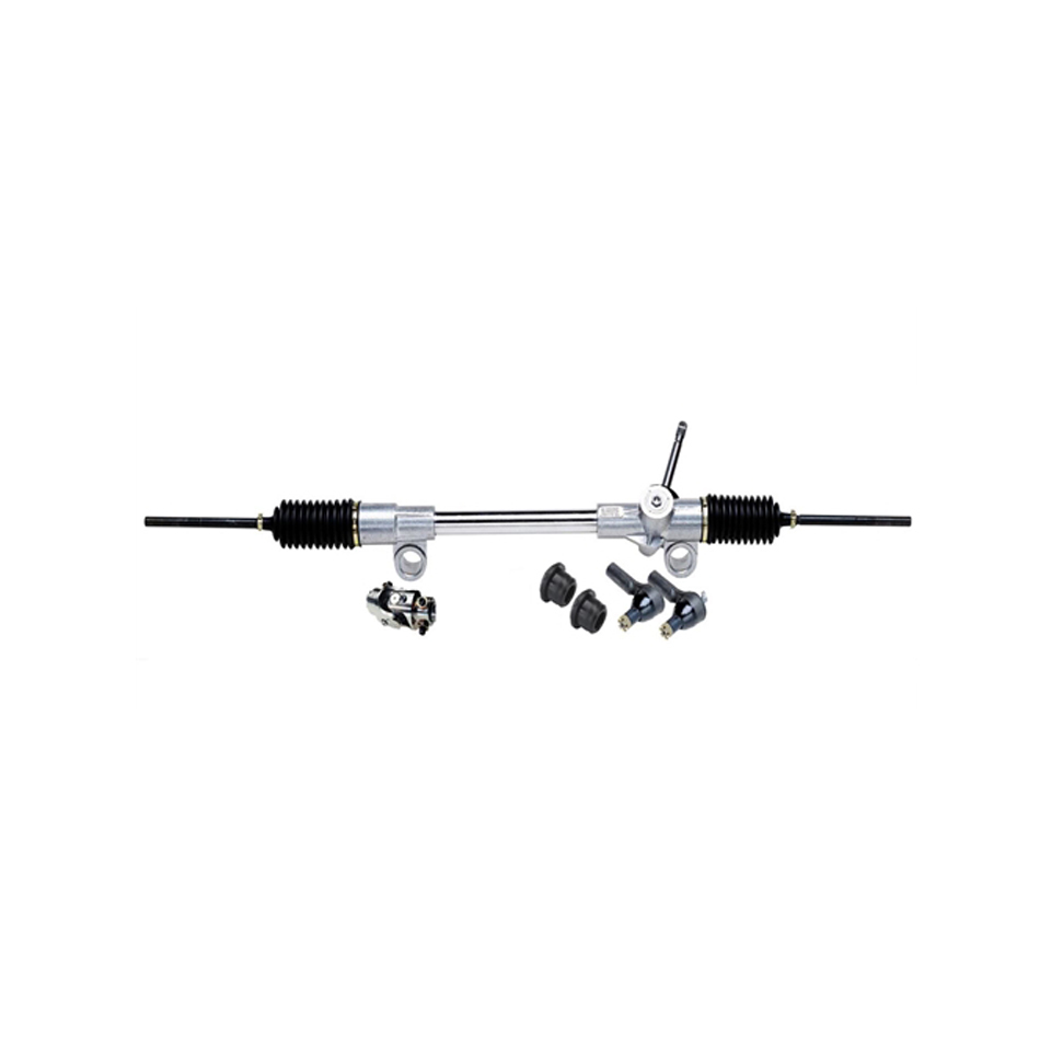 Flaming River FR1890 Rack and Pinion, Manual, 5.75 in Travel, 44.0 in Long, Bushings / Joints / Tie Rod Ends, Aluminum, Chrome, Ford Mustang 1979-93, Kit