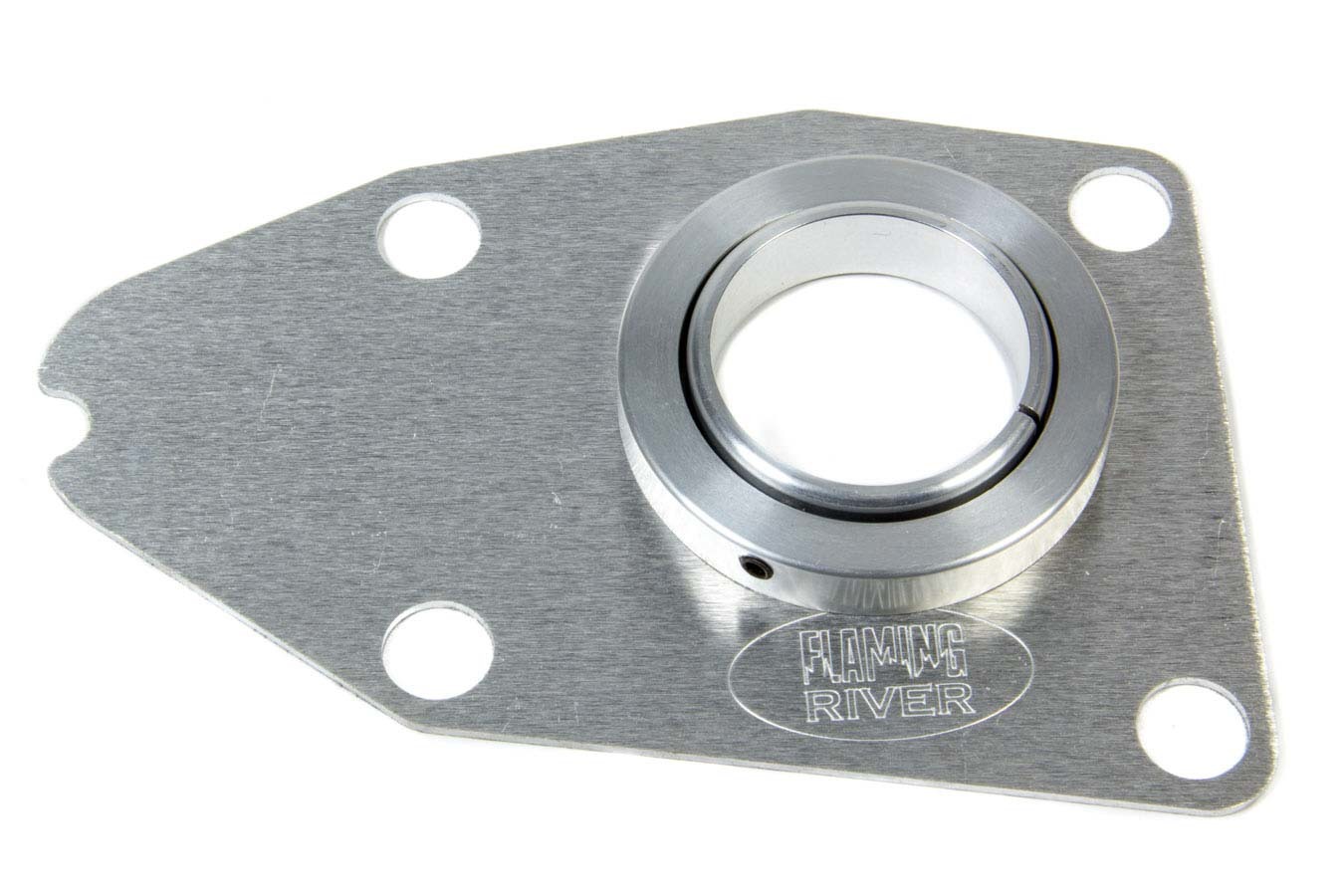 Flaming River FR20101CH Steering Column Bracket, 2 in Diameter Tube, Swivel, Mounting Plate, Aluminum, Polished / Satin, GM A-Body 1964-67, Each