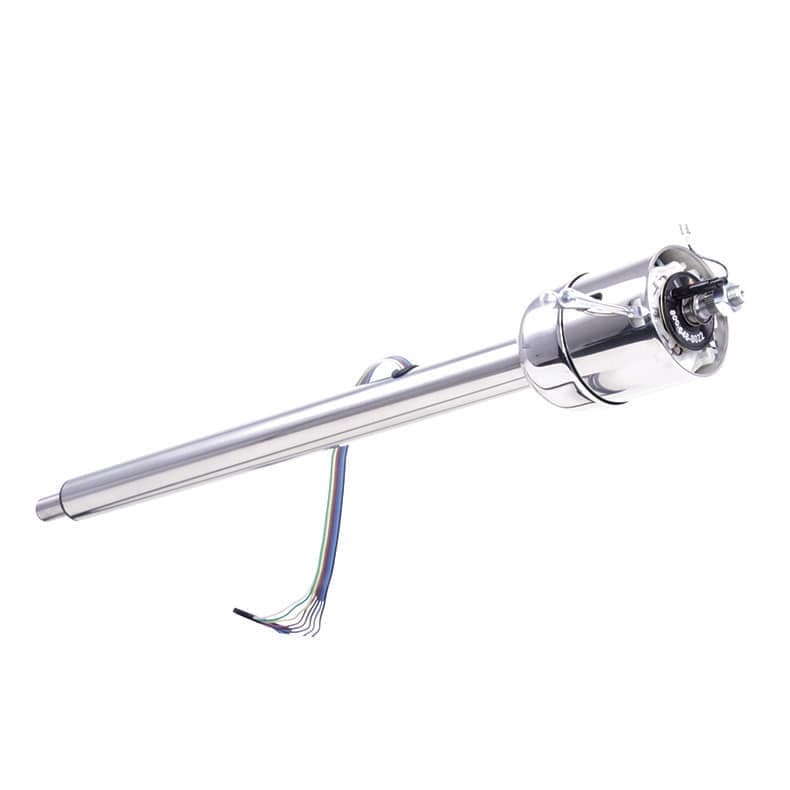 Steering Column - Tilt - 1-3/4 in Tube - 30 in Length - Hazard / Turn Signal - Stainless - Polished - Roadster - Each