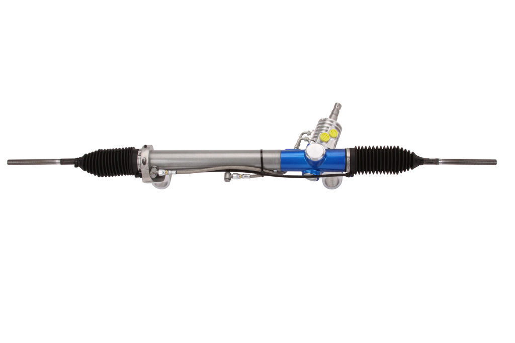 Flaming River FR40001 Rack and Pinion, Power, 6.00 in Travel, 45.0 in Long, Aluminum, Blue Anodized / Natural, Mustang II / Pinto 1974-78, Each