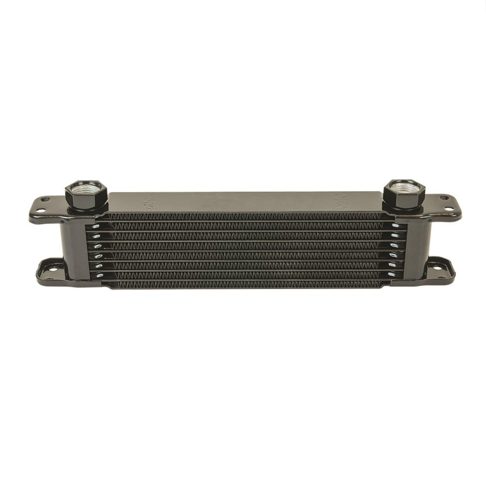 Flex A Lite 104431 Fluid Cooler, 11 x 2.750 x 1.750 in, Plate Type, 7 Row, 10 AN Female O-Ring Inlet / Outlet, 10 AN Male Adapter, Fittings Included, Aluminum, Black Paint, Engine Oil, Each