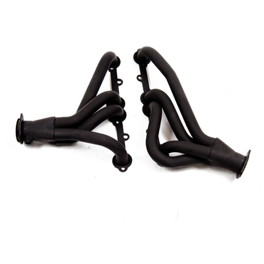 Flowtech 11102 Headers, Shorty, 1-1/2 in Primary, 2-1/2 in Collector, Steel, Black Paint, Small Block Chevy, GM A-Body / F-Body / G-Body 1978-91, Pair