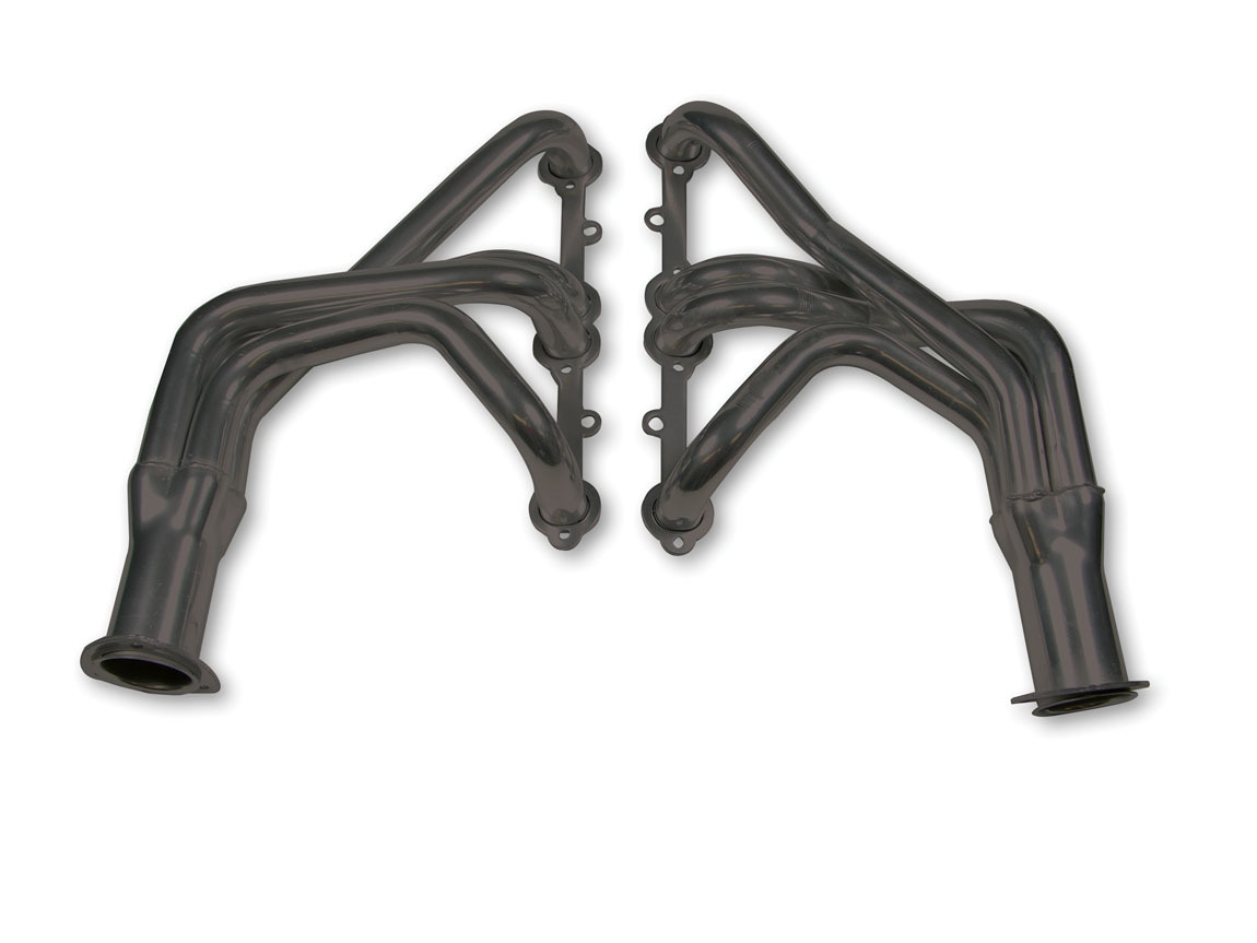 Flowtech 11106 Headers, Full Length, 1-5/8 in Primary, 3 in Collector, Steel, Black Paint, Small Block Chevy, Chevy Corvette 1963-82, Pair