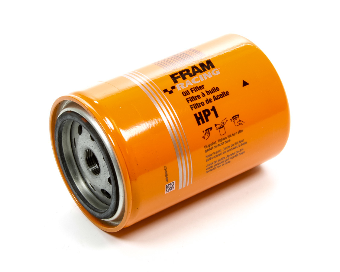 Fram HP1 Oil Filter, HP, Canister, Screw-On, 5.750 in Tall, 3/4-16 in Thread, Steel, Orange Paint, Various Applications, Each