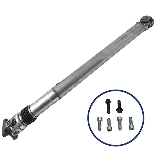 Ford Performance M4602-MGTA Drive Shaft, 52.598 in Long, 3-1/2 in OD, 1350 U-Joints, Aluminum, Natural, Ford Mustang 2005-10, Each