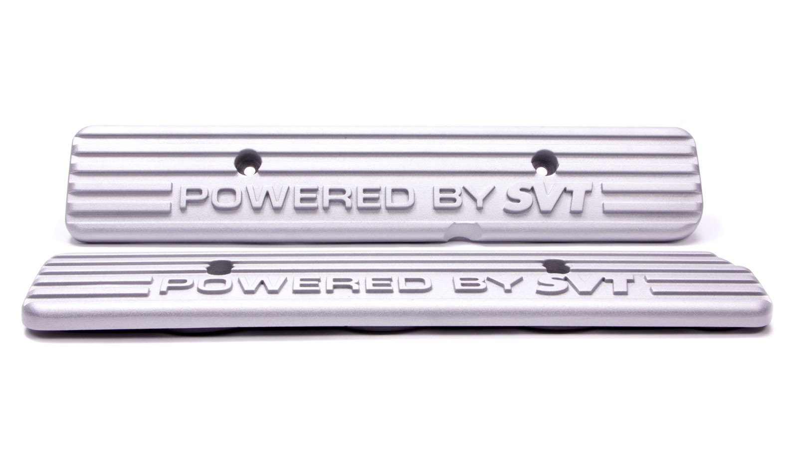 Ford Performance M6067-C Engine Coil Cover, SVT Logo, Aluminum, Natural, Ford Modular, Pair