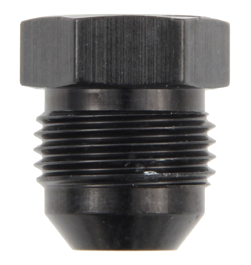 Fragola 480606-BL Fitting, Plug, 6 AN, Aluminum, Black Anodized, Each