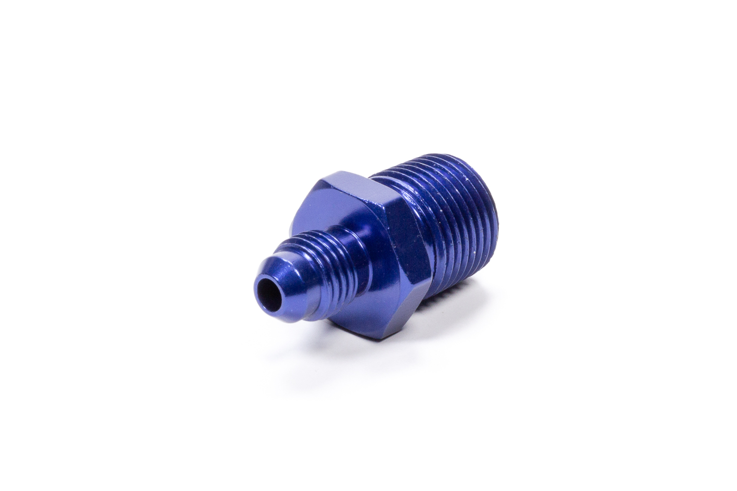 Fragola 481644 Fitting, Adapter, Straight, 4 AN Male to 3/8 in NPT Male, Aluminum, Blue Anodized, Each