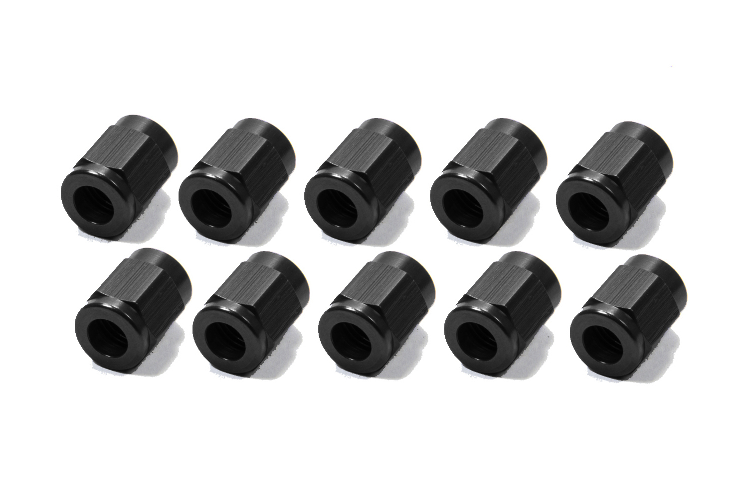 Fragola 481803-BL-10 Fitting, Tube Nut, 3 AN, 3/16 in Tube, Aluminum, Black Anodized, Set of 10