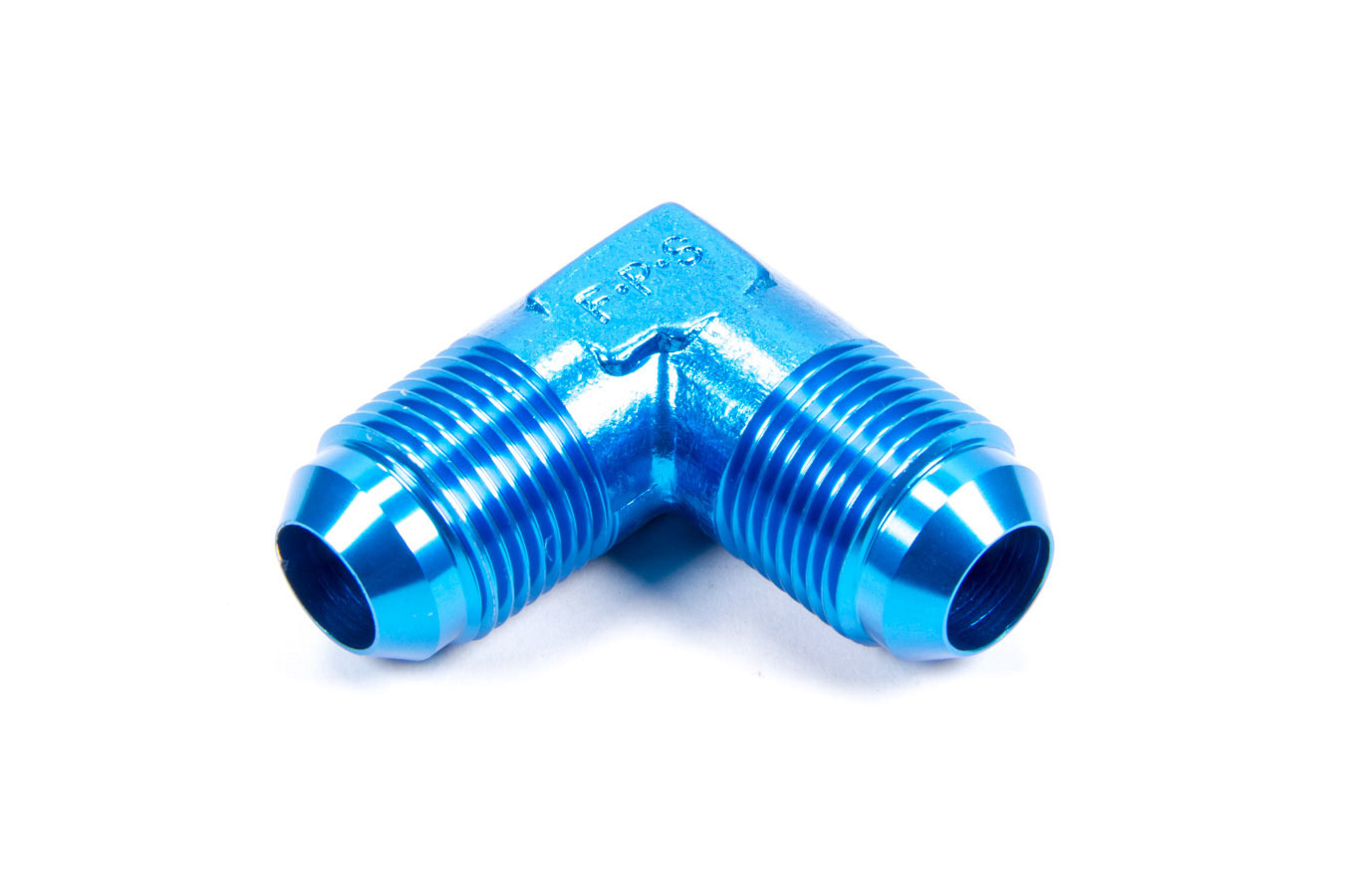 Fragola 482110 Fitting, Adapter, 90 Degree, 10 AN Male to 10 AN Male, Aluminum, Blue Anodized, Each