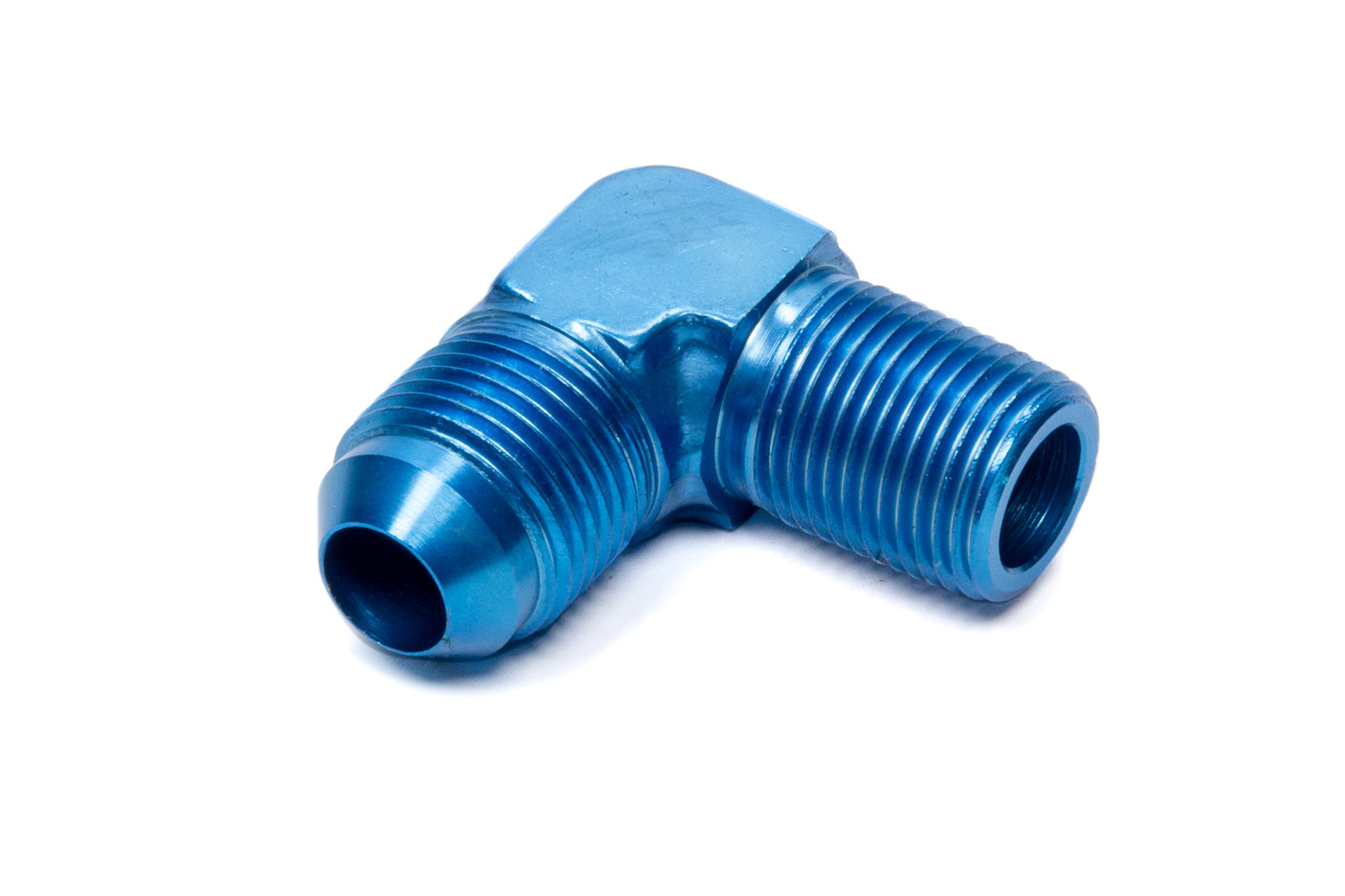 Fragola 482207 Fitting, Adapter, 90 Degree, 8 AN Male to 1/4 in NPT Male, Aluminum, Blue Anodized, Each