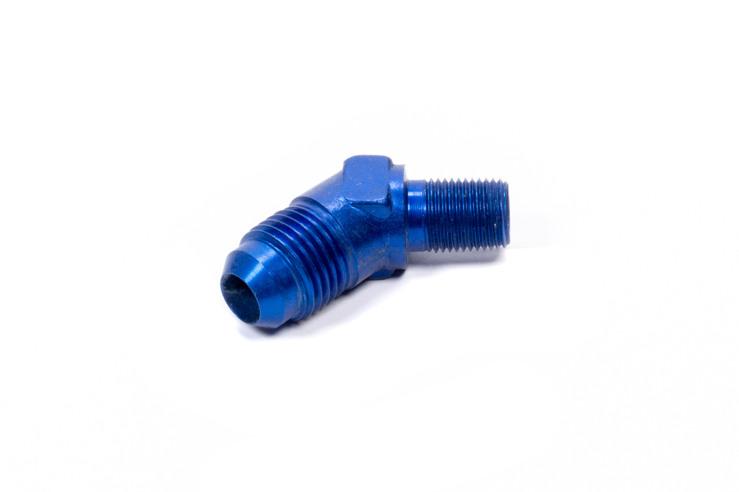 Fragola 482362 Fitting, Adapter, 45 Degree, 6 AN Male to 1/8 in NPT Male, Aluminum, Blue Anodized, Each