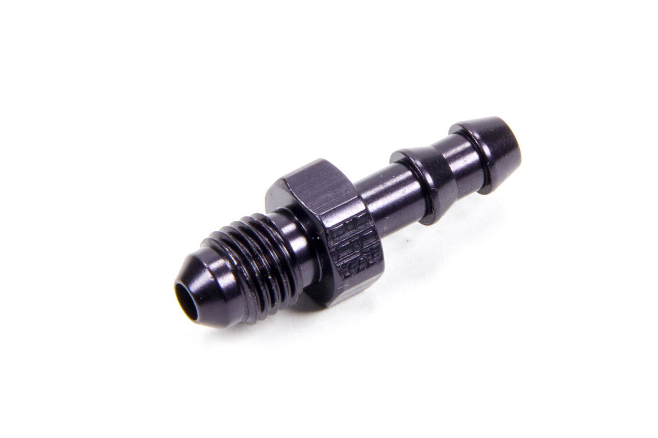 Fragola 484104-BL Fitting, Adapter, Straight, 1/4 in Hose Barb to 4 AN Male, Aluminum, Black Anodized, Each