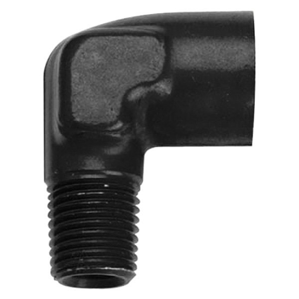 Fragola 491401-BL Fitting, Adapter, 90 Degree, 1/8 in NPT Male to 1/8 in NPT Female, Aluminum, Black Anodized, Each