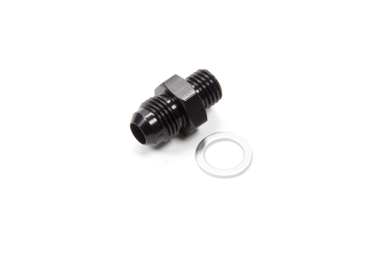 Fragola 491951-BL Fitting, Adapter, Straight, 6 AN Male to 9/16-24 in Male, Aluminum, Black Anodized, Each